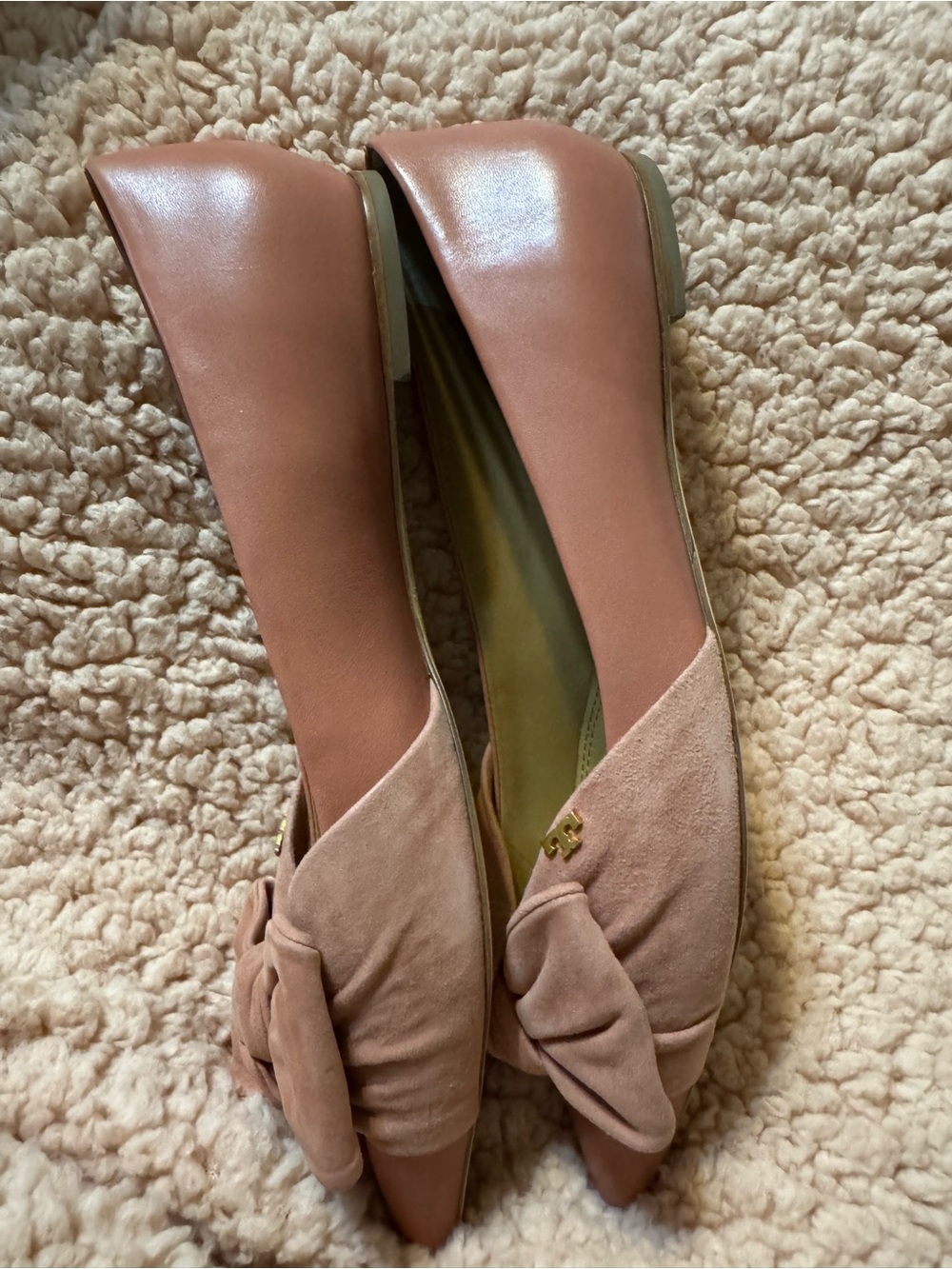 NEW Tory Burch Eleanor Bow leather flat shoes 9.5 - Picture 10 of 16